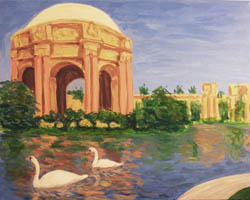 Palace of Fine Arts with Swans