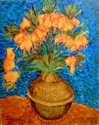 Van Gogh Copper Vase