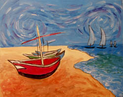 Van Gogh Fishing Boats