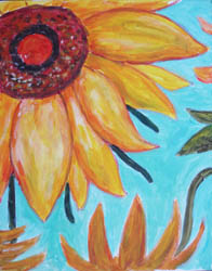 Van Gogh Sunflower Detail